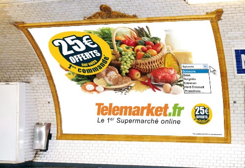 Telemarket.fr s'affiche dans le métro parisien