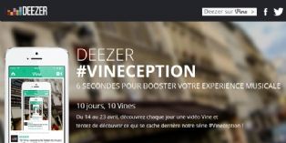 Deezer fait sa promotion sur Vine avec la série #Vineception