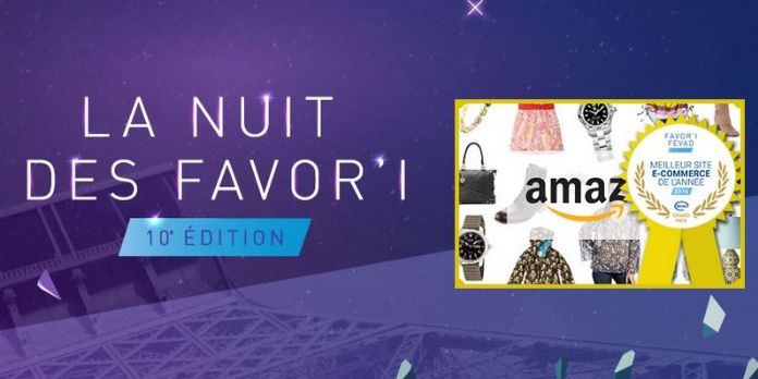 Amazon nommé meilleur site ecommerce de l'année lors de la Nuit des Favor'i de la Fevad