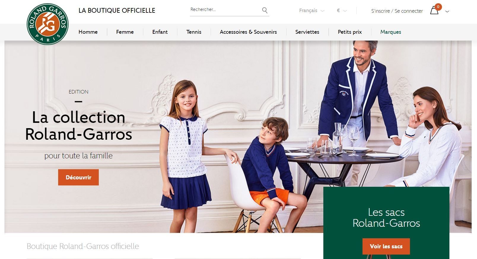 La boutique en ligne Roland-Garros fait peau neuve - Retail