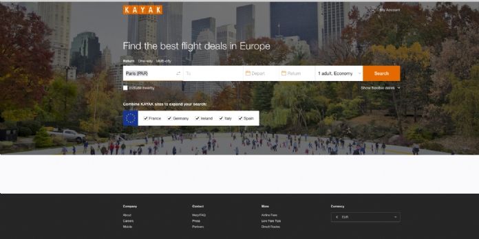 Kayak lance sa plateforme européenne pour les voyageurs