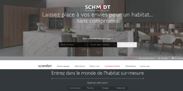 Schmidt lance un site d'aménagement intérieur