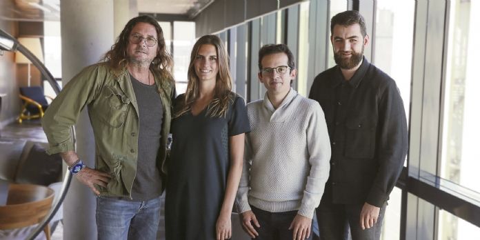 Jacques-Antoine Granjon,p-dg et fondateur du groupe vente-privee,Claire Bretton, Anis Gandoura et Paul Mouginot, fondateurs de daco.