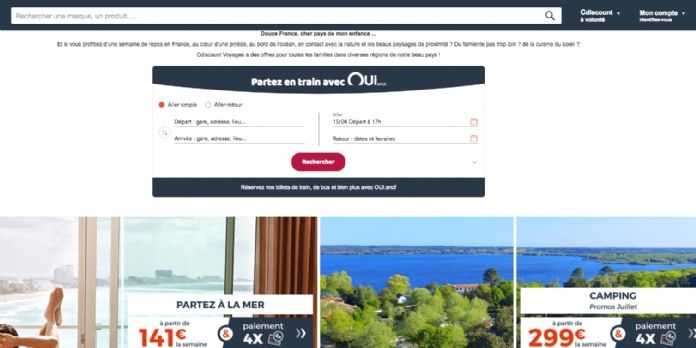 Les offres de OUI.sncf maintenant disponible sur Cdiscount Voyages