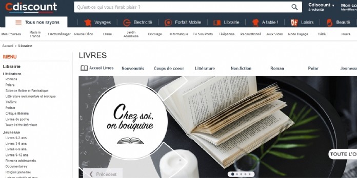 Cdiscount lance une catégorie librairie sur sa marketplace