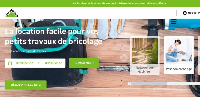 Leroy Merlin teste la location de matériel de bricolage en ligne