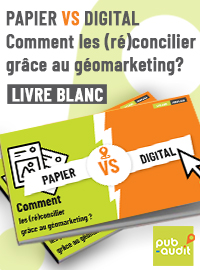 Couverture livre blanc Papier VS Digital, comment les (ré)concilier grâce au géomarketing ?